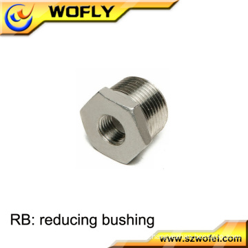 NPT BSPT threaded stainless steel metric reducing bushing